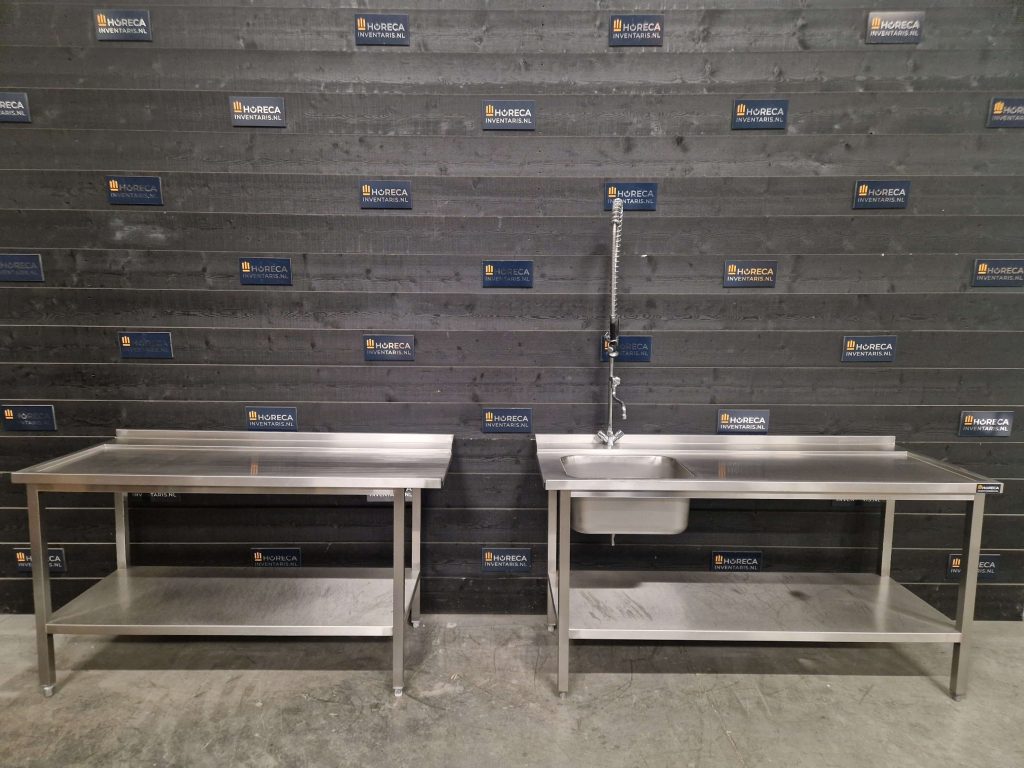 aan en afvoertafel | wasbak | rvs