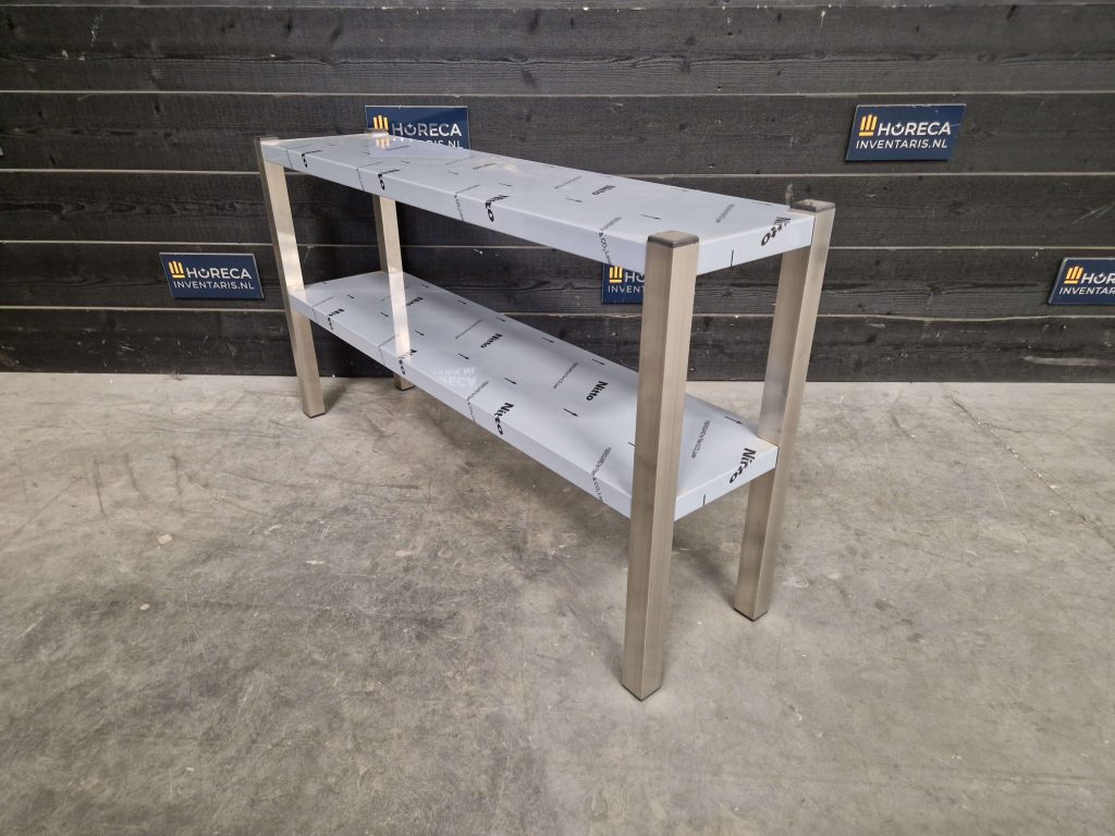 etagère | rvs dubbel | 2 niveaus | 100 cm | horeca