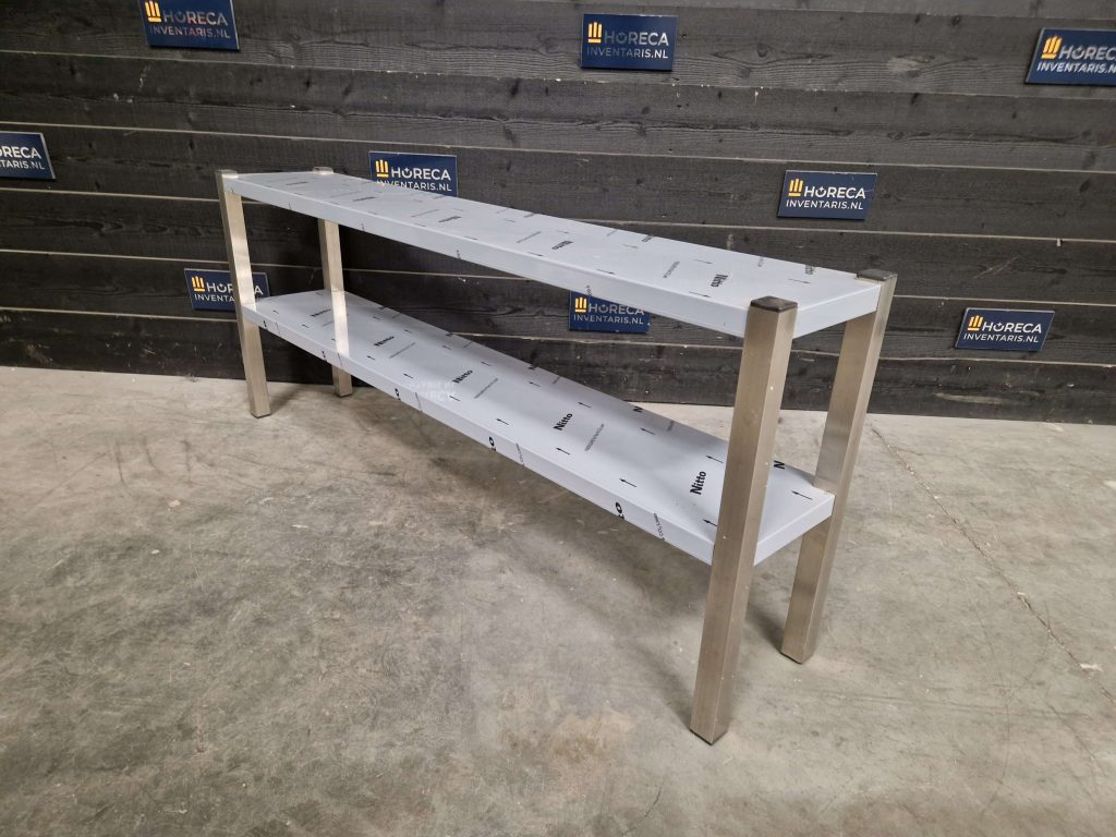etagère | rvs dubbel | 2 niveaus | 100 cm | horeca