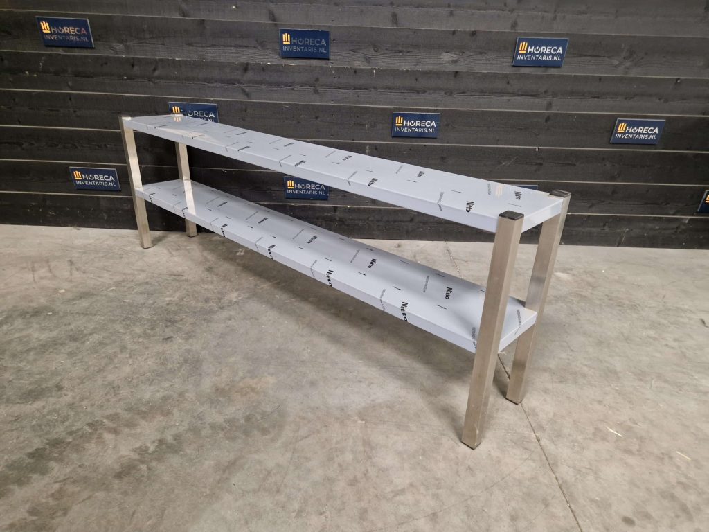 etagère | rvs dubbel | 2 niveaus | 100 cm | horeca